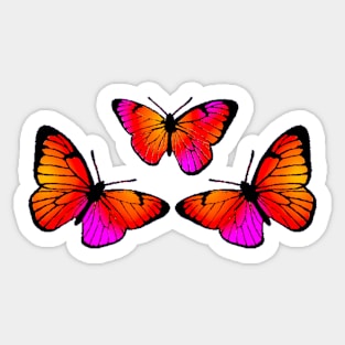 Three Butterflies Sticker